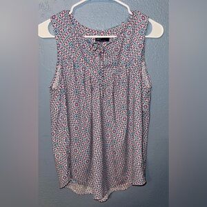 GAP Pink and Teal Geometric Sleeveless Camisole